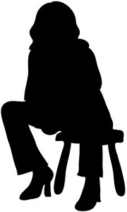 silhouettes-of-people-woman-sitting