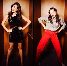 Left: Colleen Ballinger a.k.a Psycho Soprano. Right: Miranda Sings