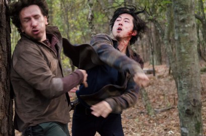 Michael Traynor as Nicholas and Steven Yeun as Glenn Rhee - The Walking Dead _ Season 5, Episode 16 - Photo Credit: Gene Page/AMC