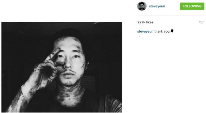 steven yeun thank you insta